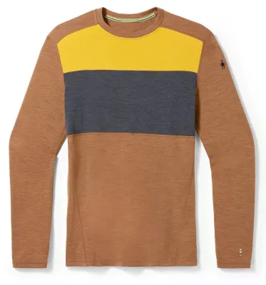 Smartwool CLASSIC THERMAL MERINO BL COLORBLOCK CREW B fox brown heather Velikost: M 196572853837