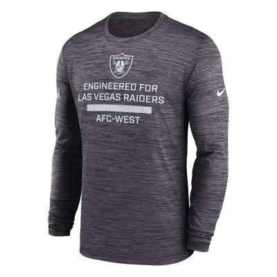 Pánské tričko Las Vegas Raiders NFL 2025 Sideline Velocity Performance Long Sleeve T-Shirt Velikost: S