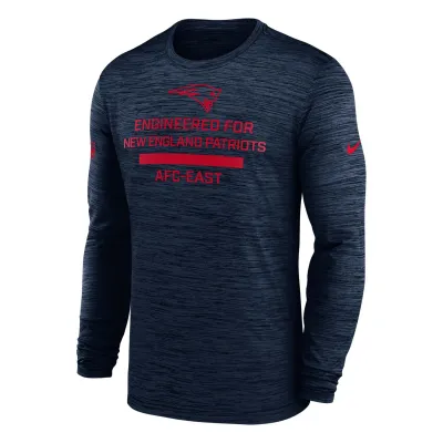 Pánské tričko New England Patriots NFL 2025 Sideline Velocity Performance Long Sleeve T-Shirt Velikost: S