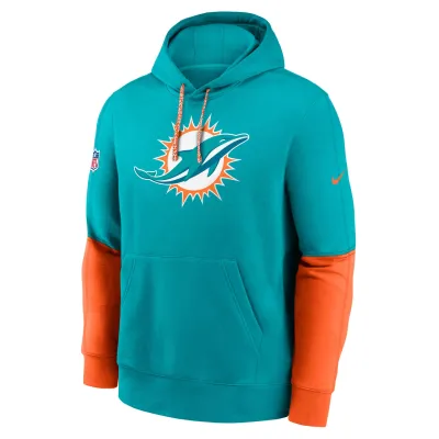 Pánská mikina Miami Dolphins NFL 2024 Sideline Club Hoodie Velikost: M