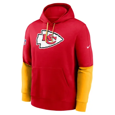 Pánská mikina Kansas City Chiefs NFL 2024 Sideline Club Hoodie - Červená Velikost: M