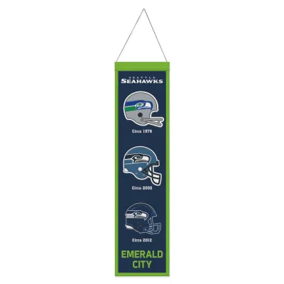 Banner Seattle Seahawks NFL Logo Evolution Wool Banner