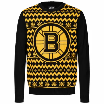 Pánská mikina Boston Bruins NHL Big Logo Ugly Christmas Sweater Velikost: M