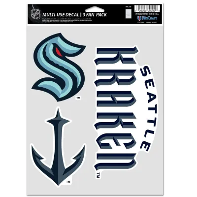 Samolepka Seattle Kraken NHL Multi-Use Set (3 ks)