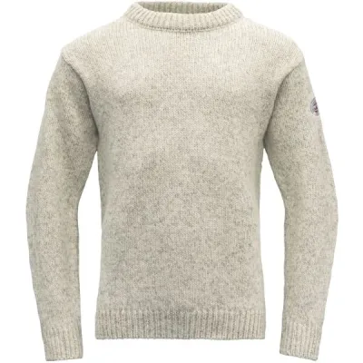 Devold NANSEN WOOL SWEATER Pánský svetr, béžová, velikost XL