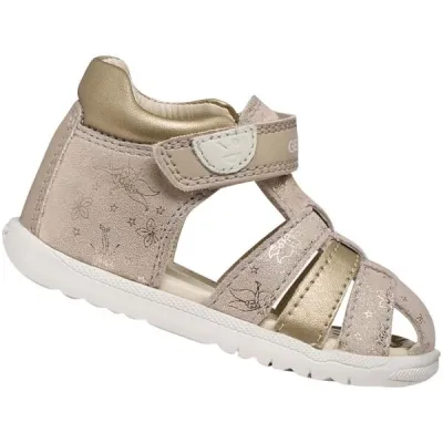 Geox B SANDAL MACCHIA GIRL Dívčí sandály, zlatá, velikost 22