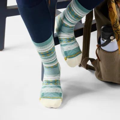 Dámské merino ponožky SMARTWOOL Women's Hike Light Cushion Margarita Cre, Dusty Teal velikost: 34-37 (S)