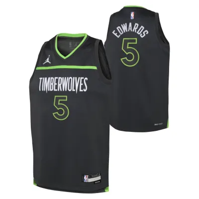 Dětský dres Minnesota Timberwolves NBA Anthony Edwards #5 Swingman Dunkelgrau (YOUTH) Velikost: Dětské S (122 – 134)