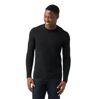 Pánský merino svetr SMARTWOOL Men's Sparwood Crew Sweater, Black velikost: M