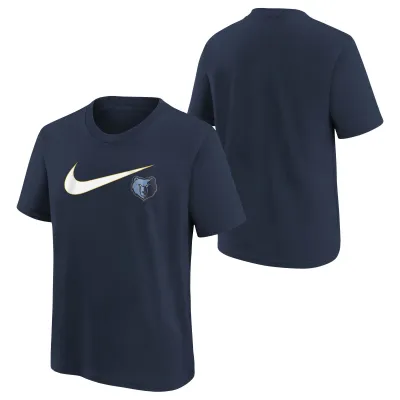 Dětské tričko Memphis Grizzlies NBA Swoosh Logo T-Shirt Navy (YOUTH) Velikost: Dětské S (122 – 134)