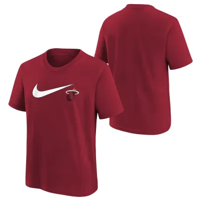 Dětské tričko Miami Heat NBA Swoosh Logo T-Shirt Červená (YOUTH) Velikost: Dětské M (136 – 152)