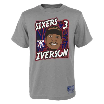 Dětské tričko Philadelphia 76ers NBA Allen Iverson Court King Youth T-Shirt (YOUTH) Velikost: Dětské L (158 – 164)