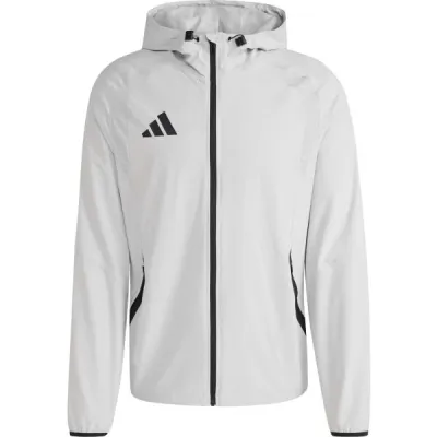 adidas TIRO TRAVEL WINDBREAKER Pánská větrovka, šedá, velikost L