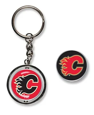 Přívěšek Calgary Flames NHL Spinner Key Ring